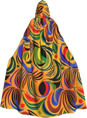 African Ethnic Pattern Print Adult Hooded Cloak Cloak Gothic Carnival Cape For Men And Women Cosplay Costumes