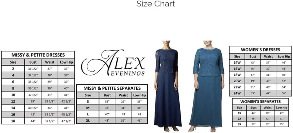Alex Evenings Women's Short Embroidered Cocktail Dress, Wedding Guest (Petite and Regular Sizes)