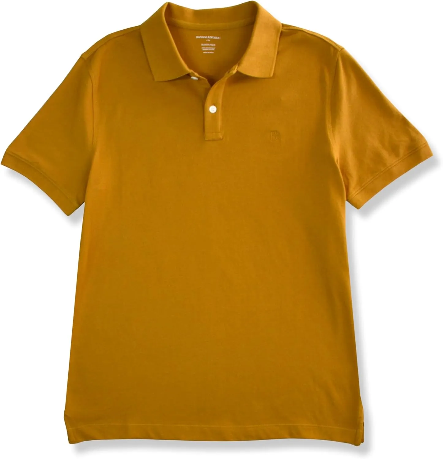 Banana Republic Mens Slim Fit Pique Mesh Organic Cotton Monogram Polo Shirt