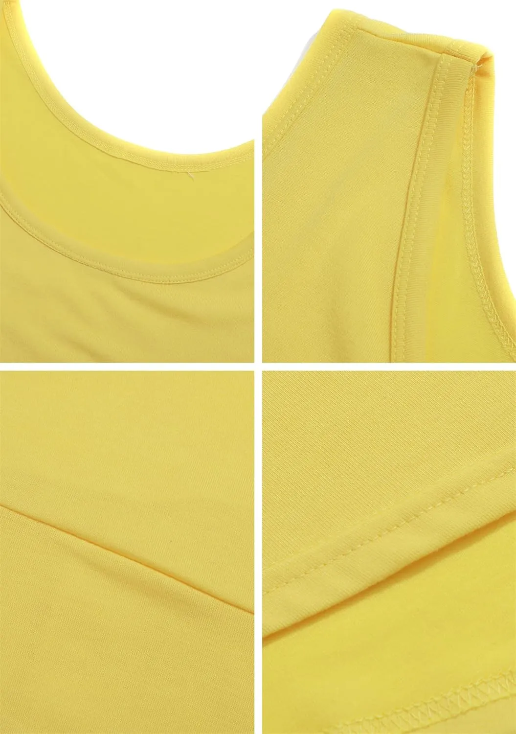 BOFETA Womens Sleeveless Flared Tank Swing Tunic Dresses Summer Simple Casual Dress