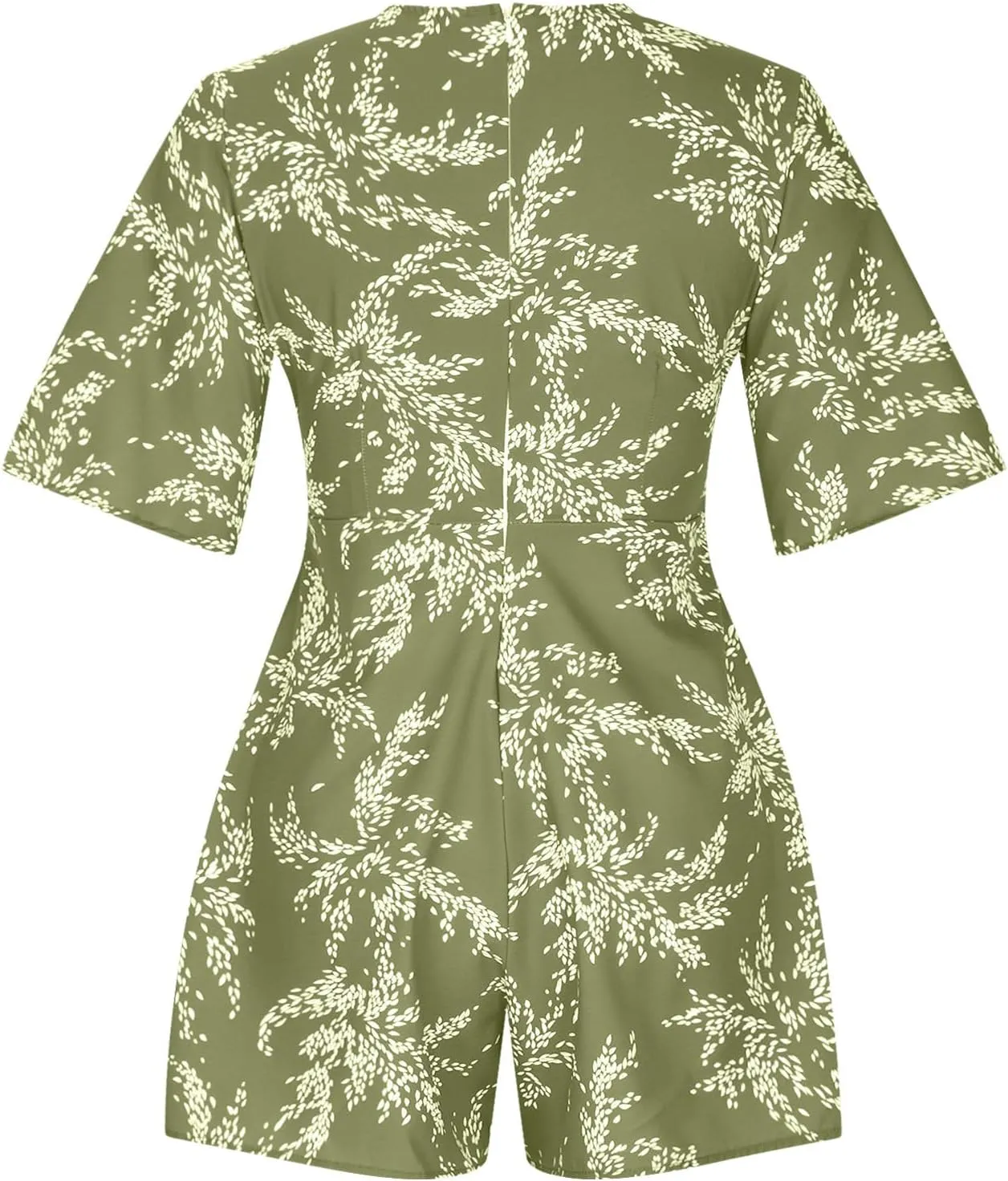 Boho Vacation Dresses for Women Summer 2024 Cocktail Casual Short Sleeve Wrap V Neck Tie Waisted Ruffle Layered Mini Dresses