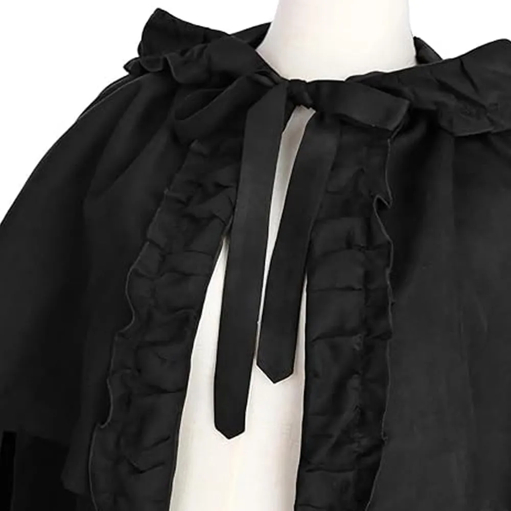 CAMDOM Medieval Hooded Cloak Full Length Halloween Elf Knight Cosplay Costume Cape