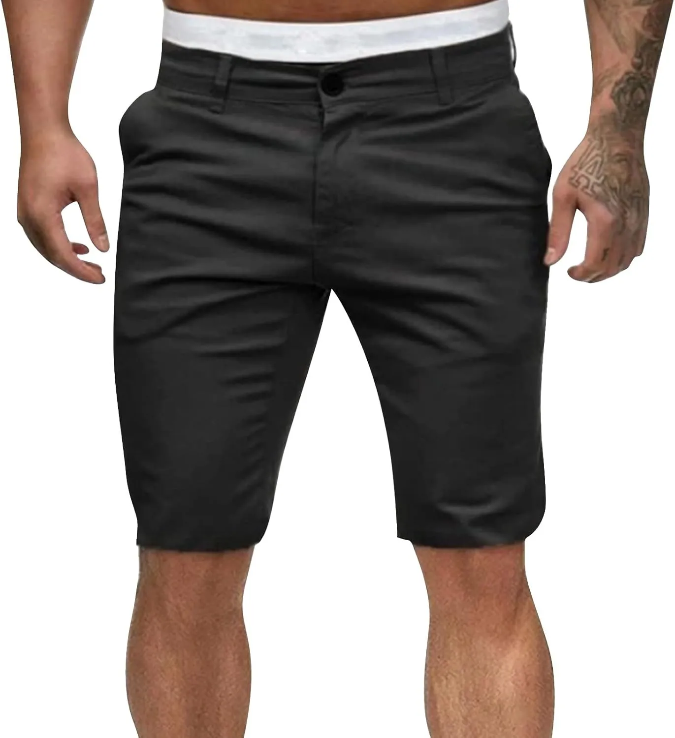 Cargo Shorts for Men Relaxed Fit Beach Shorts Casual Summer Tactic Pants Stretch Waist with Pockets