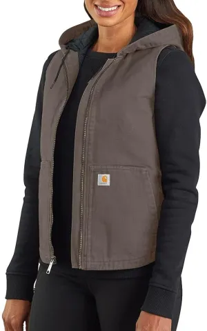 Carhartt Women's Relaxed Fit Washed Duck Insulated Hooded Vest