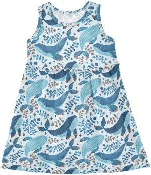 CaTaKu Girls' Sleeveless Dresses Toddler Girls Cute Print Summer Dresses for Girls Cotton Clothes School Outfits 2-8Y
