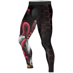 Cthulhu Battle Tiger Men's Compression Leggings