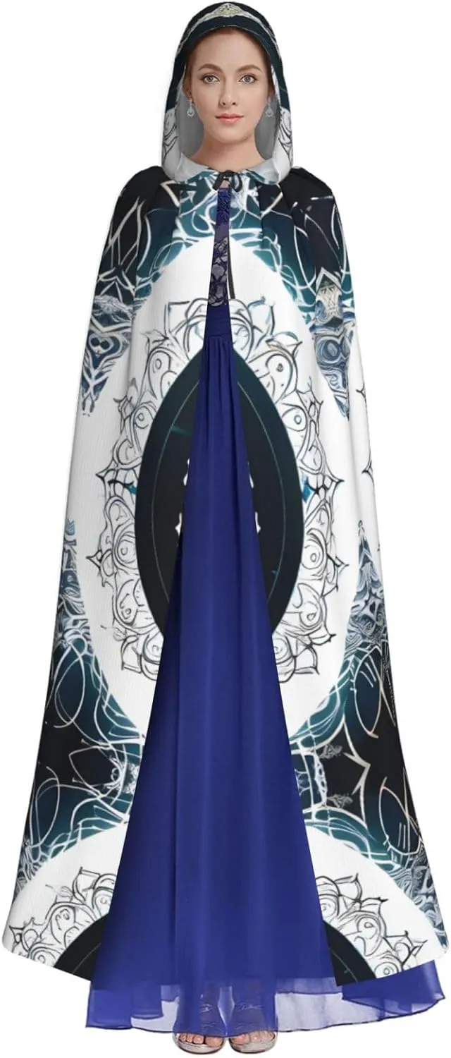 Devil Satan Hooded Cloak  Printed Cloak Cape  Long Cloak For Halloween, Costume Parties, And Cosplays