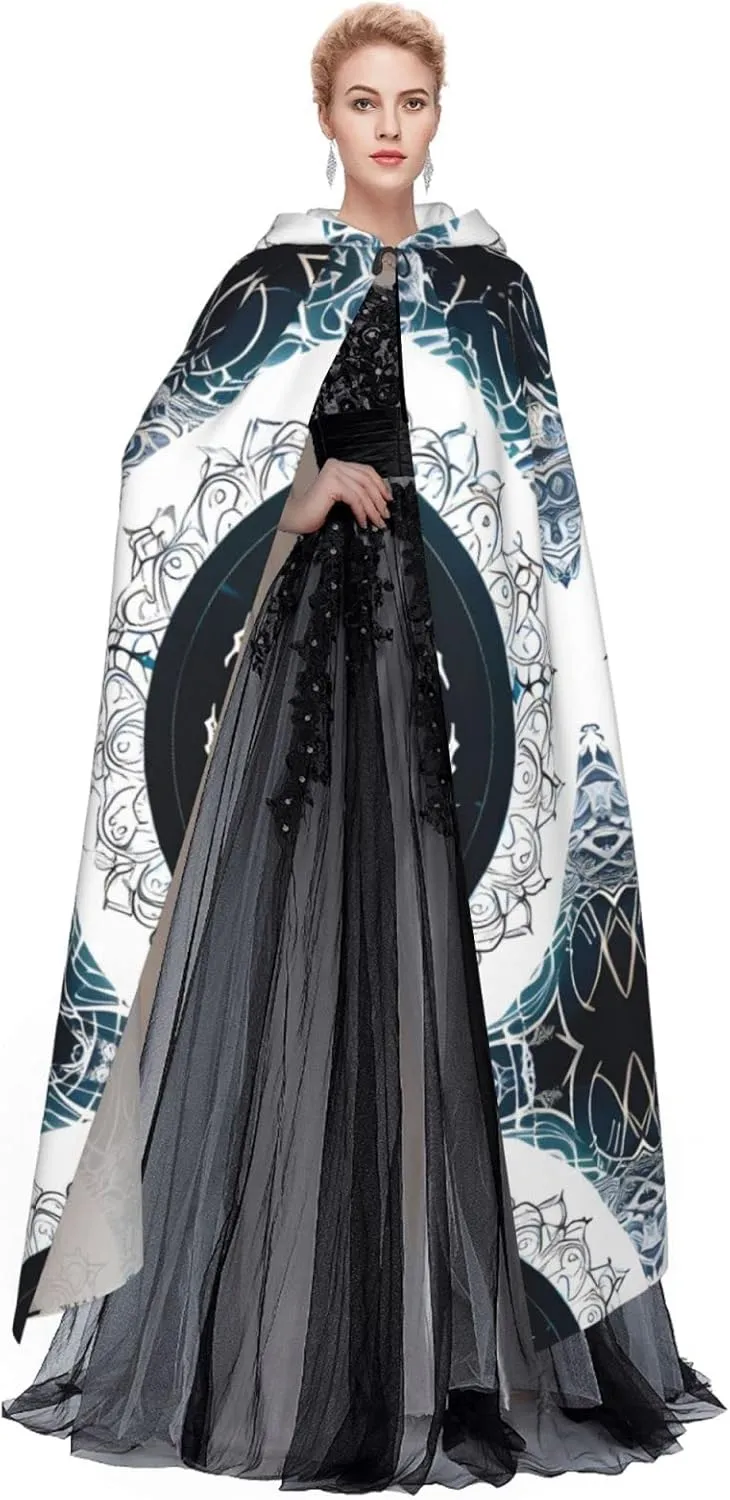 Devil Satan Hooded Cloak  Printed Cloak Cape  Long Cloak For Halloween, Costume Parties, And Cosplays