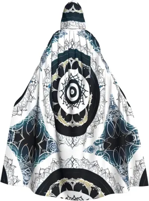 Devil Satan Hooded Cloak  Printed Cloak Cape  Long Cloak For Halloween, Costume Parties, And Cosplays