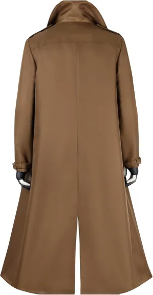 Gambit Brown Trench Coat Men Gambit Cosplay Costume Lapel Collar Long Overcoat for Halloween