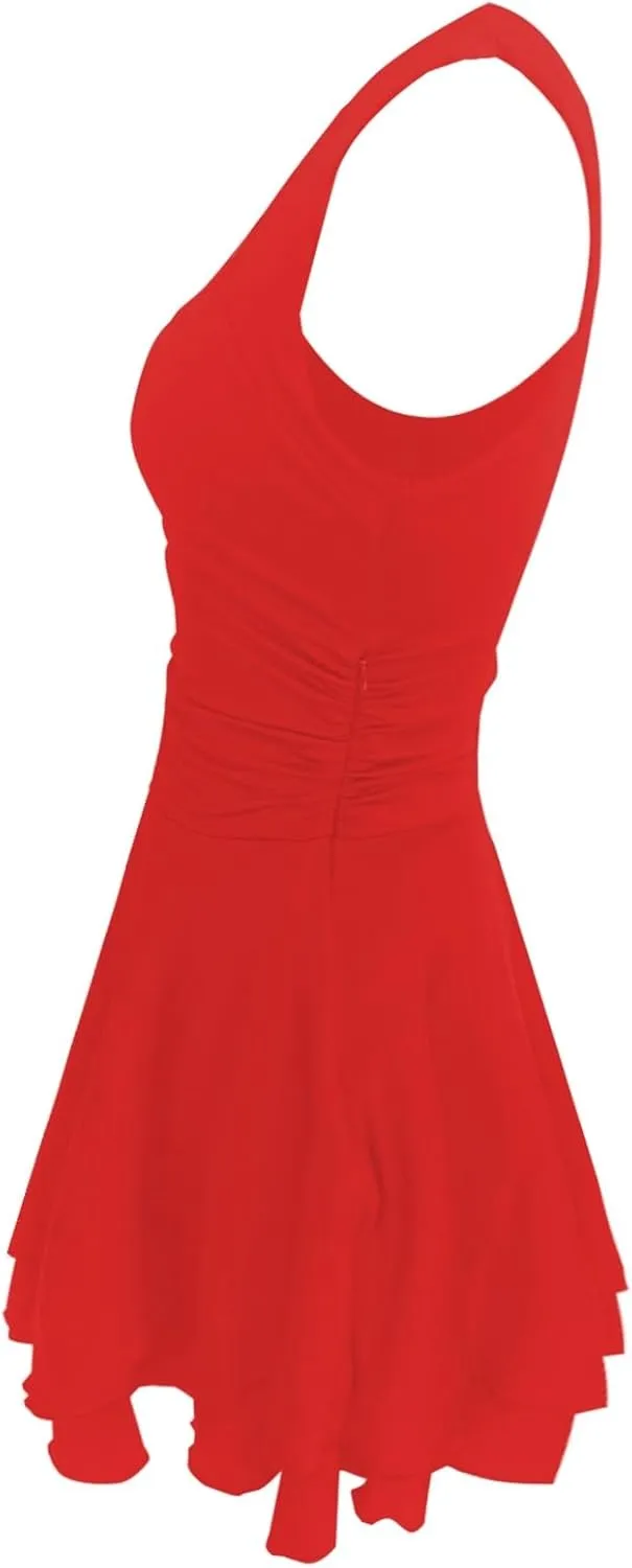 Going Out Dresses for Women Square Neck Ruffle Hem Mini Dress Ruched Waist Short Party Dresses Beach Vacation Outfits