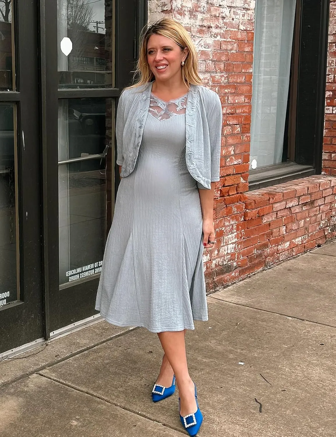 GRACE KARIN 2025 Mother of The Bride Dress with Jacket Women Stretchy Lace 2 Piece Wedding Guest Dresses
