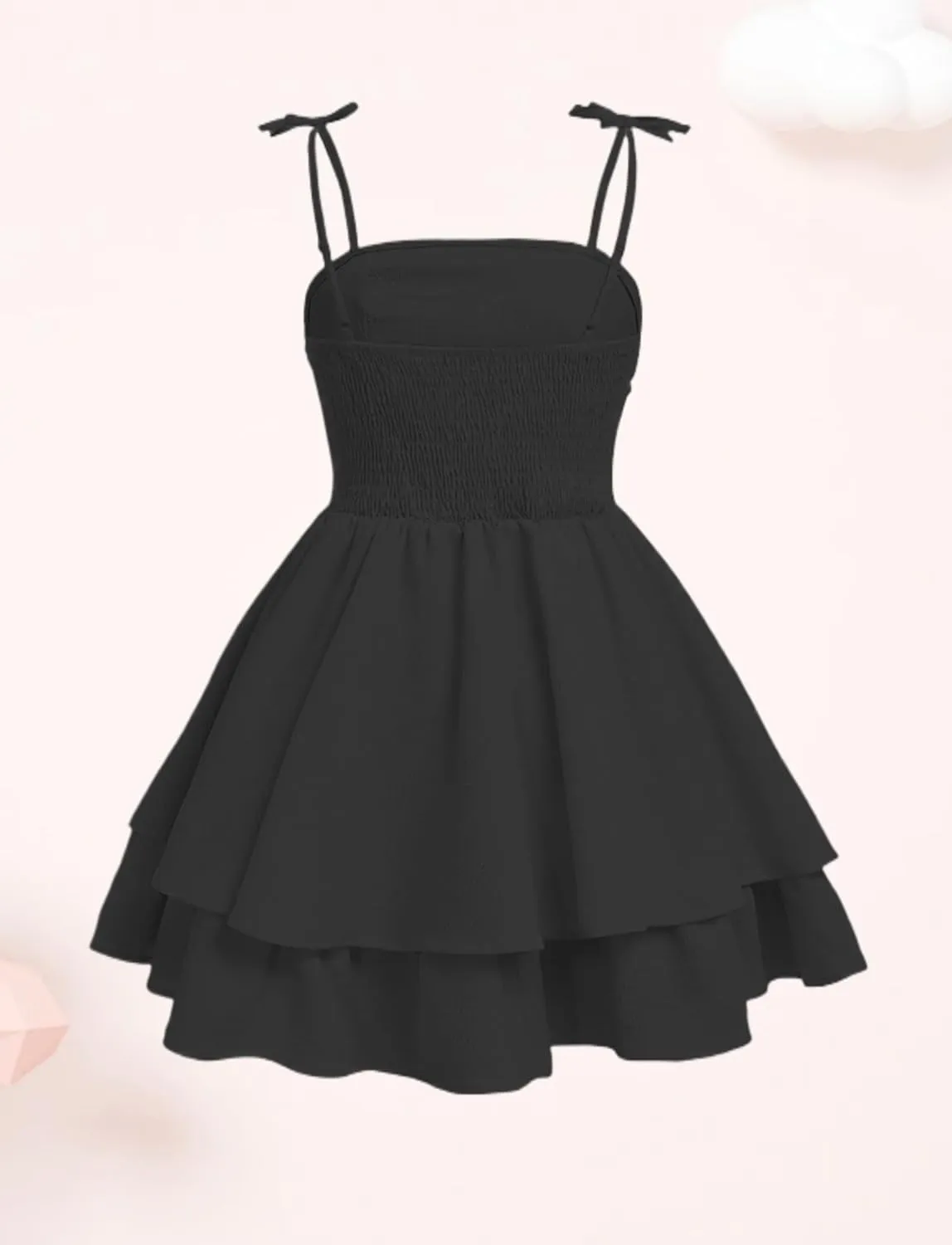 Happy Cherry Girls Dresses Summer Cute Clothes for Teens Casual Spaghetti Strap Swing Smocked A Line Beach Sundress 8-12Y