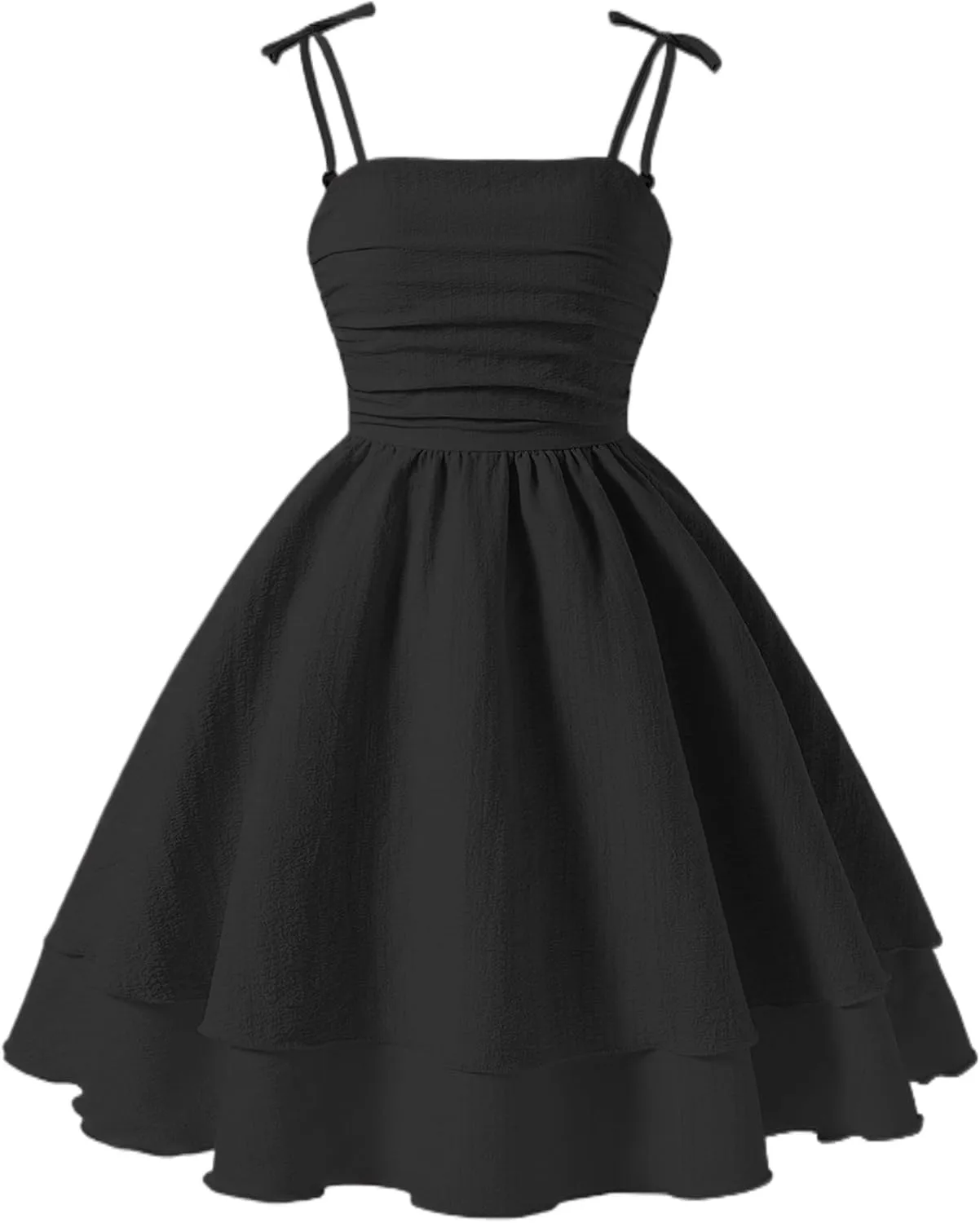 Happy Cherry Girls Dresses Summer Cute Clothes for Teens Casual Spaghetti Strap Swing Smocked A Line Beach Sundress 8-12Y