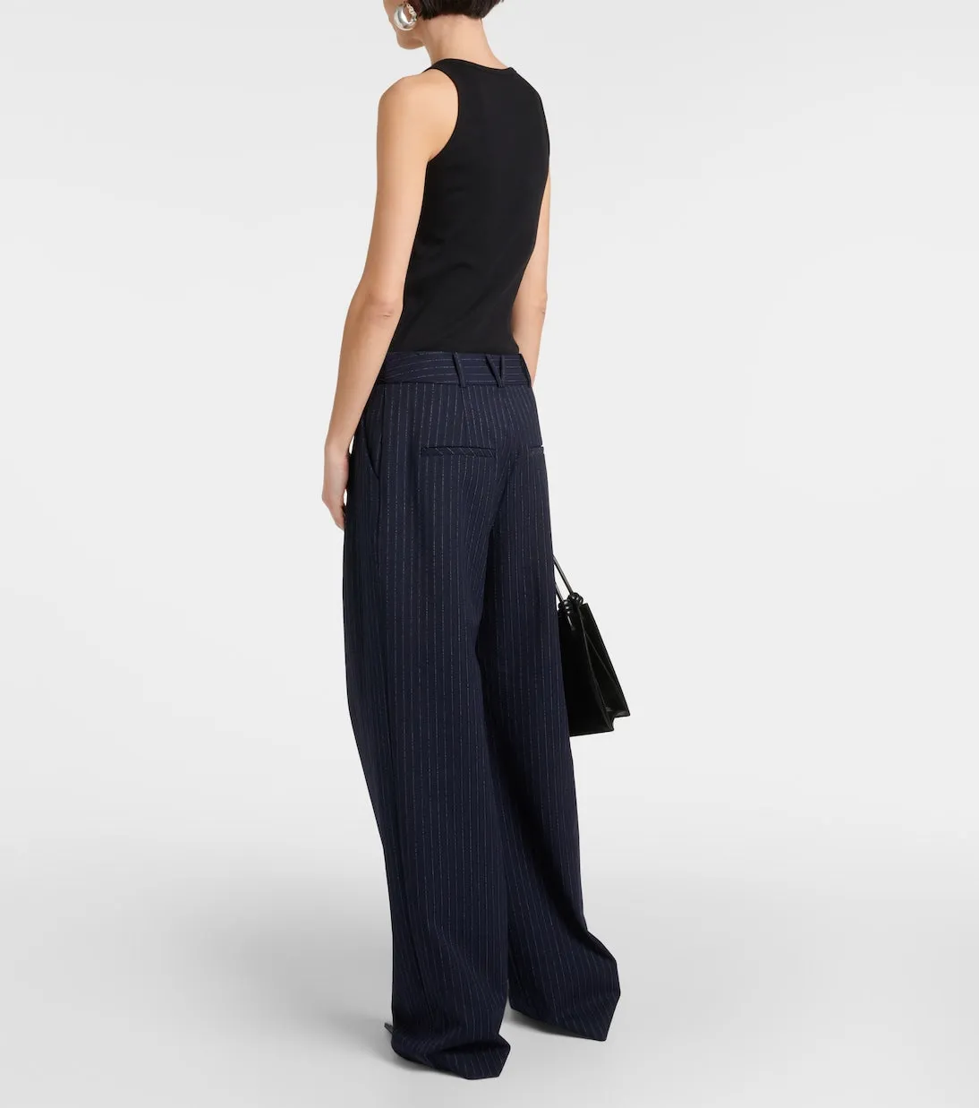 Heyser Veronica Beard Pinstripe High Waist Wide Leg Pants, Multicolor
