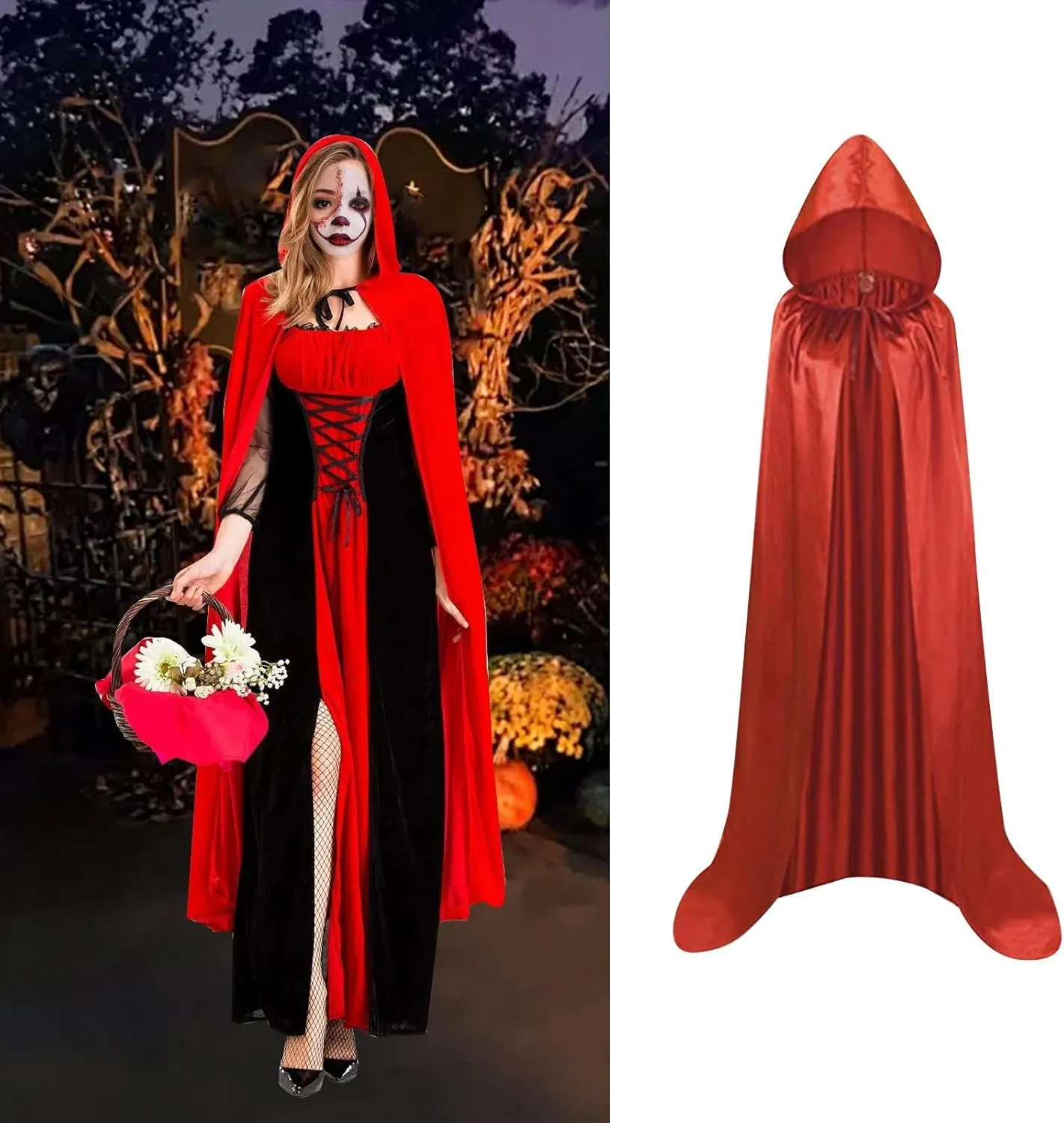 Hooded Cloak for Halloween Celebrations and Activities