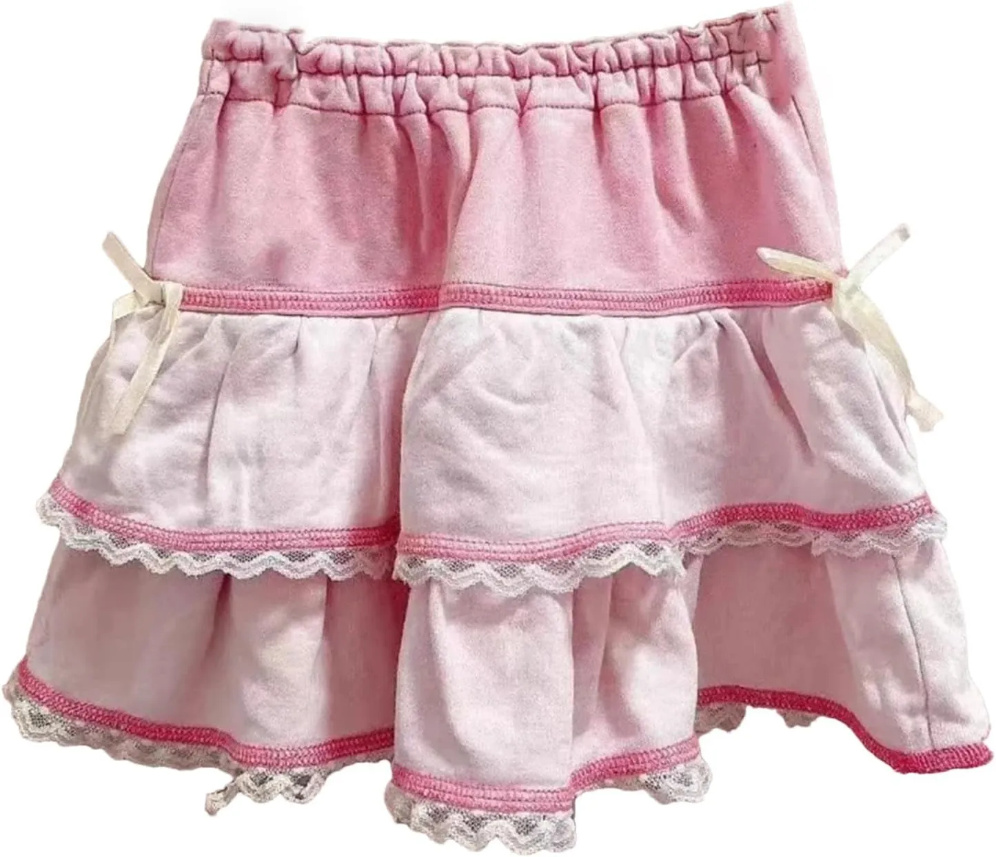 Japan Cake Mini Skirts Women Embroidery Bow Pleated Skirts