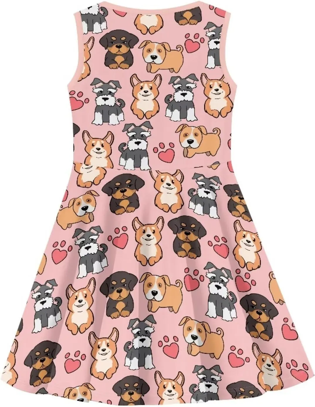 Kids Casual Dress for Girls Cute Outfits Sleeveless Clothes Size 3-16