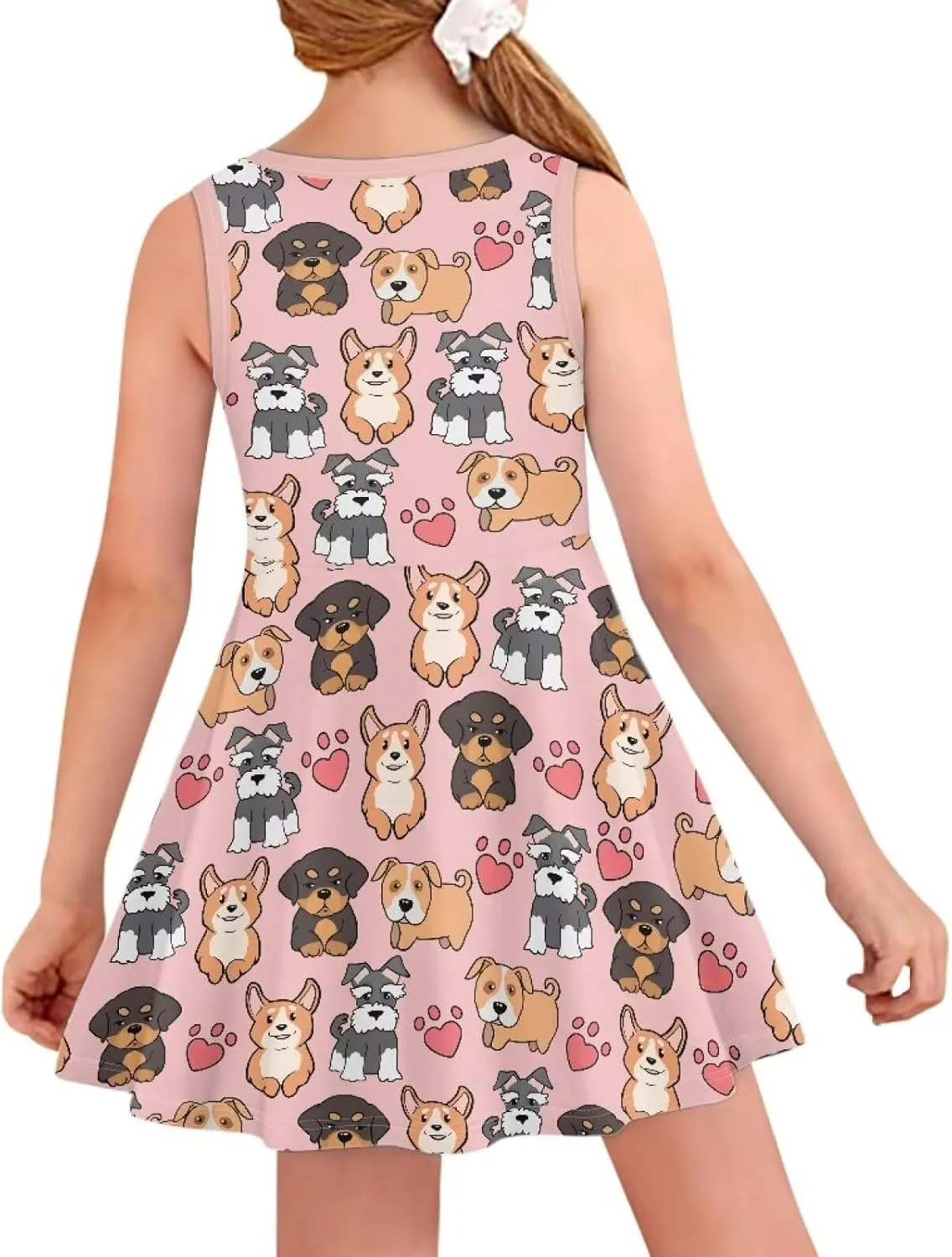 Kids Casual Dress for Girls Cute Outfits Sleeveless Clothes Size 3-16