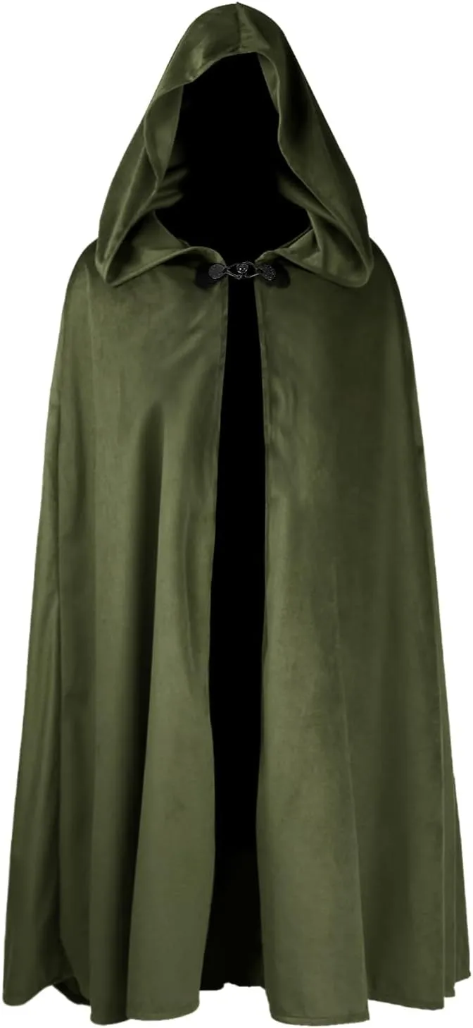 Kids Medieval Hooded Cape Renaissance Cosplay Cloak Wizard Costume