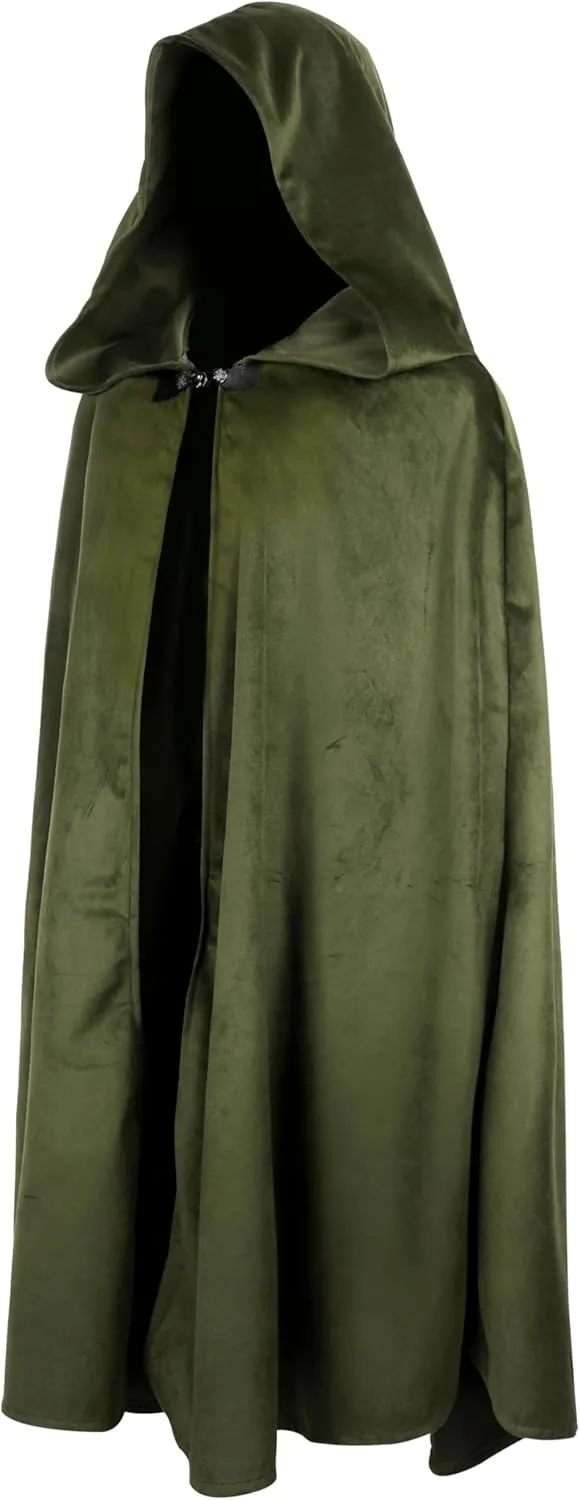 Kids Medieval Hooded Cape Renaissance Cosplay Cloak Wizard Costume
