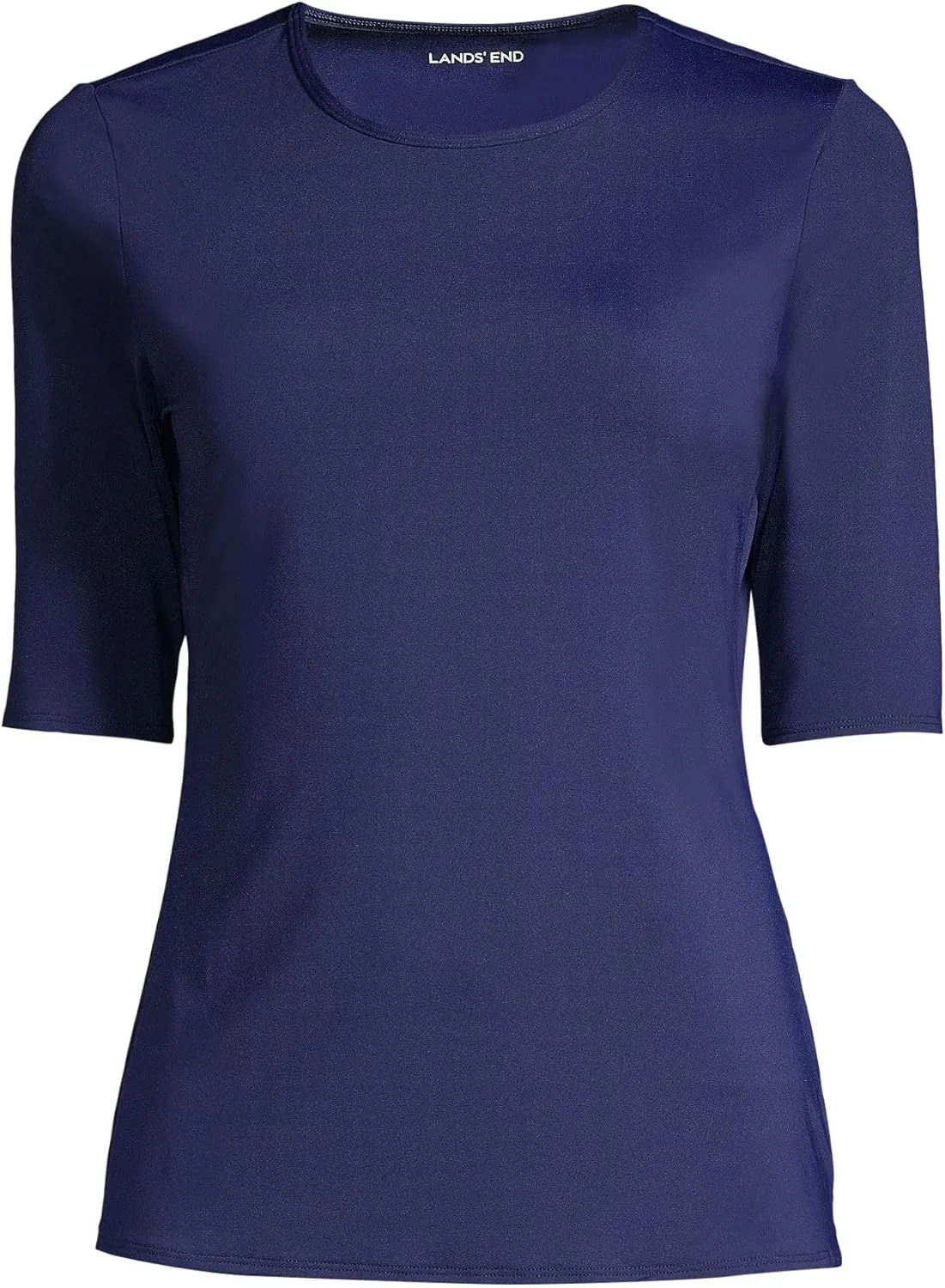 Lands' End Women's Elbow Sleeve Relaxed UPF 50 Rash Guard