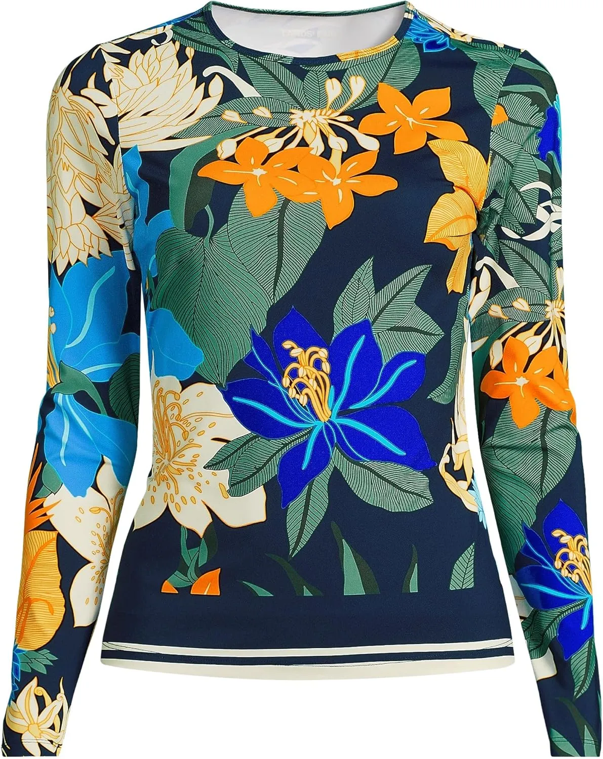Lands' End Women's Long Sleeve Relaxed UPF 50 Rash Guard