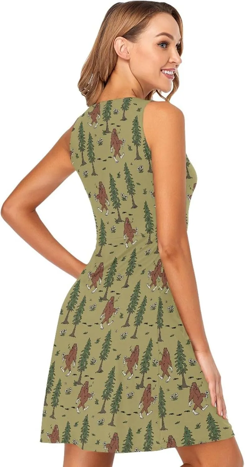 Laprad Women's Summer Dresses Beach Casual Sleeveless Tank Loose Sundress with Pocket
