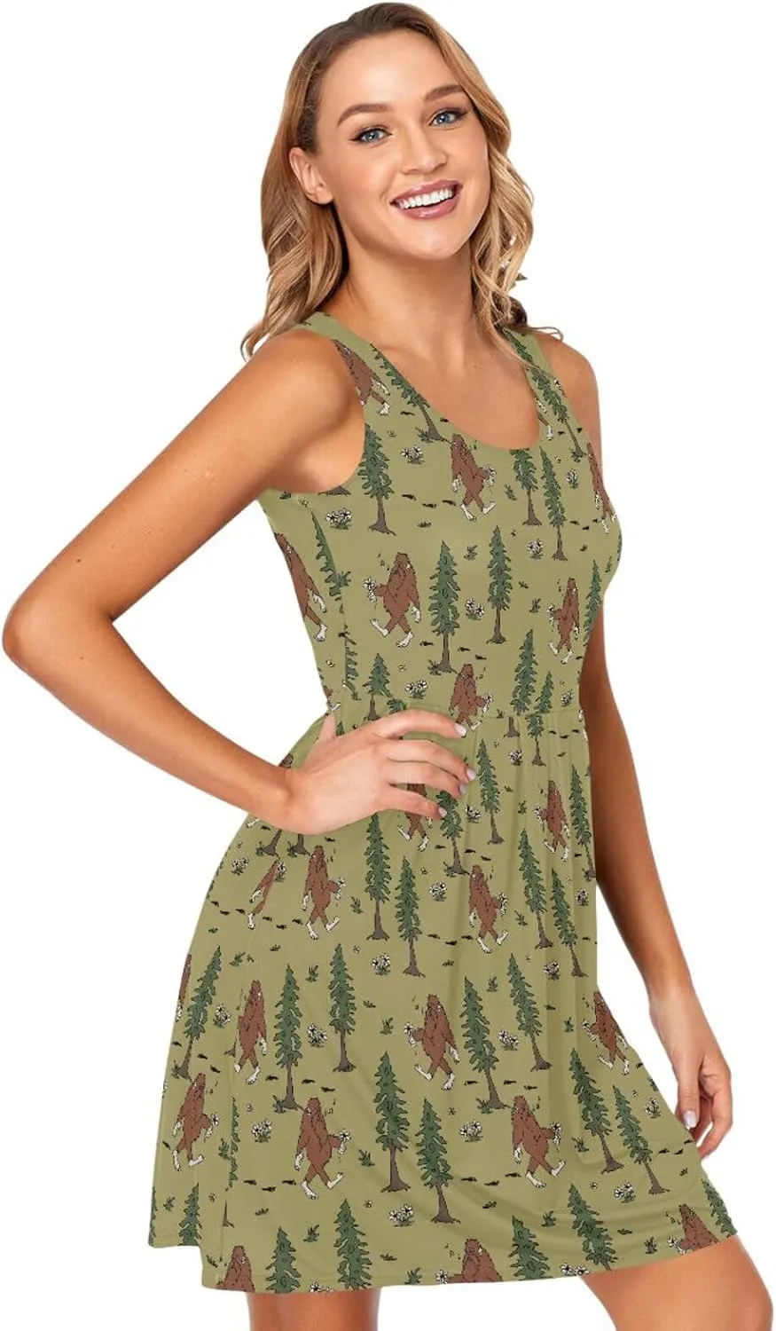 Laprad Women's Summer Dresses Beach Casual Sleeveless Tank Loose Sundress with Pocket