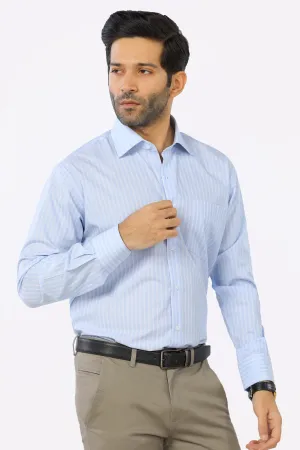 Light Blue Pinstripe Formal Shirt