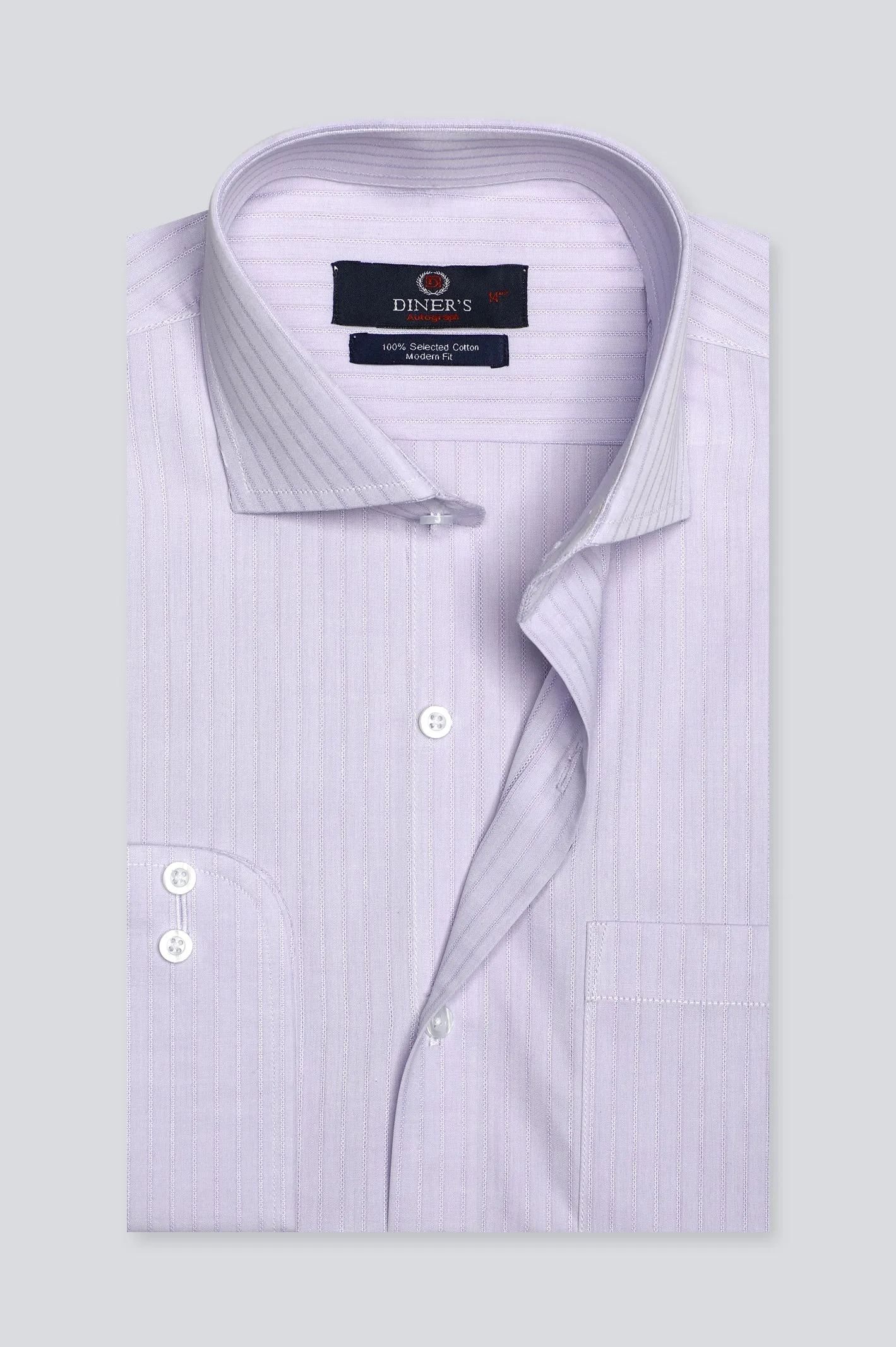 Light Purple Pinstripe Formal Autograph Shirt