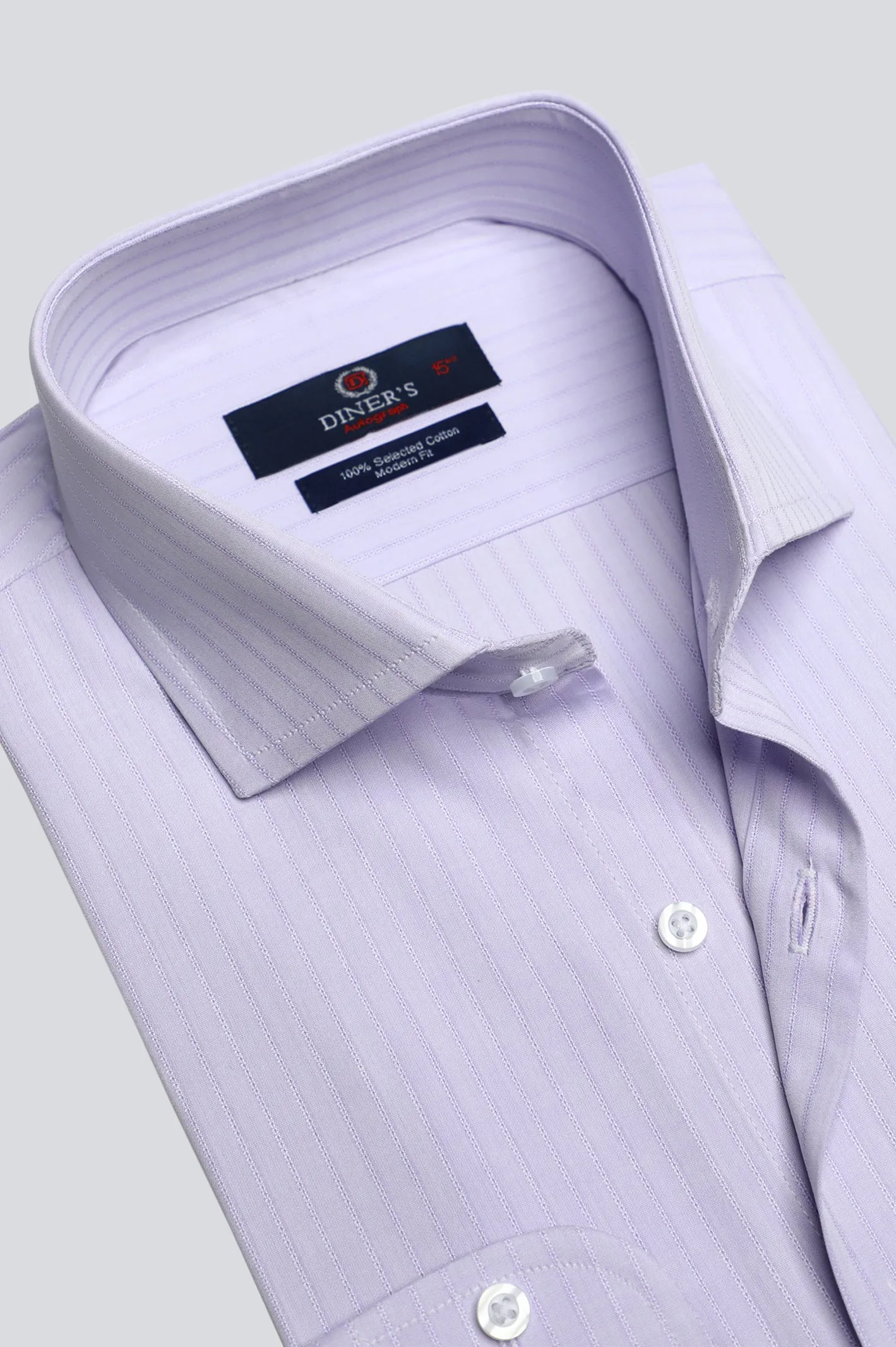 Light Purple Pinstripe Formal Autograph Shirt