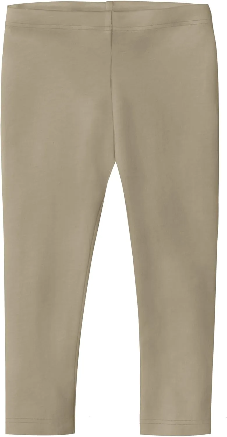 Made in USA Big Girls' Cotton Cropped Capri Legging for Summer, Play and School SPD for Sensitive Skin Sensory Friendly