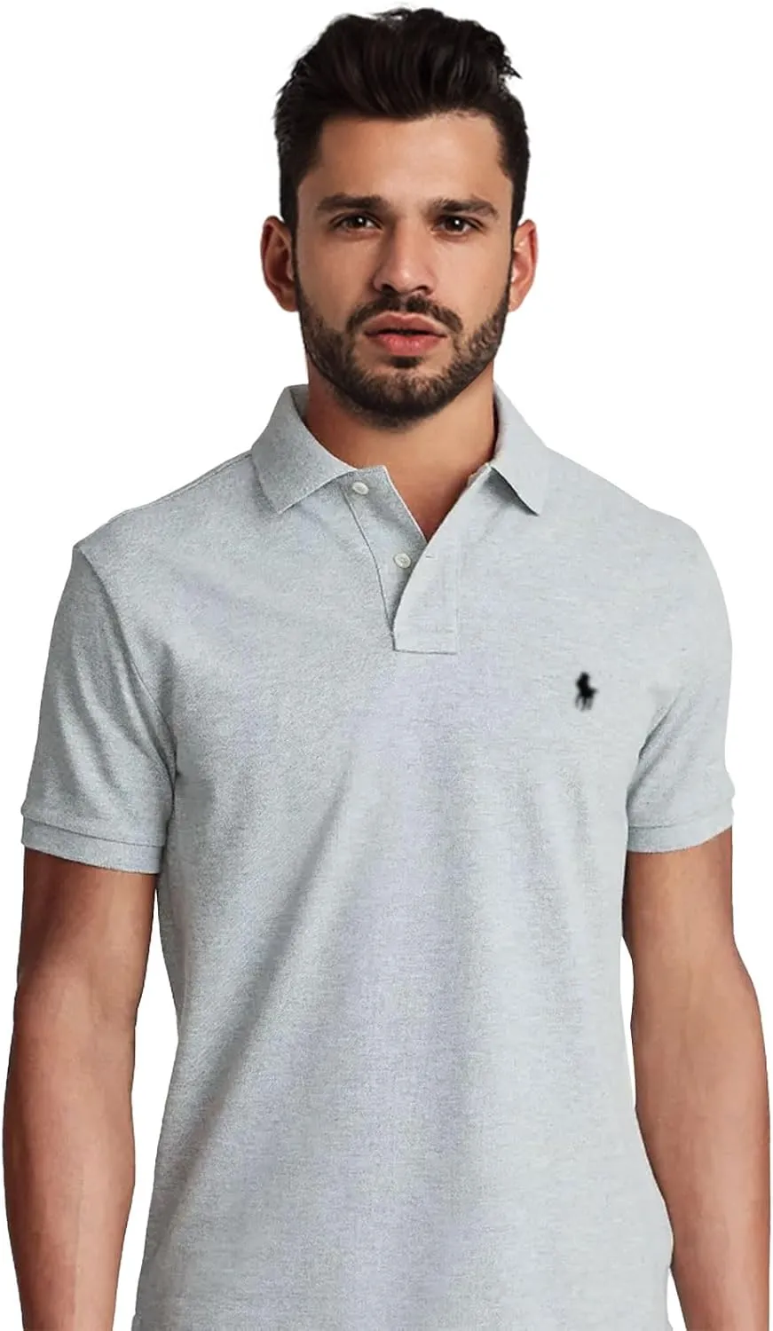Men's Custom Classic Polo Shirt Short Sleeve for Outdoor Golf Tennis Polo 2 Buttons Tops-Proudly of U.S Polo