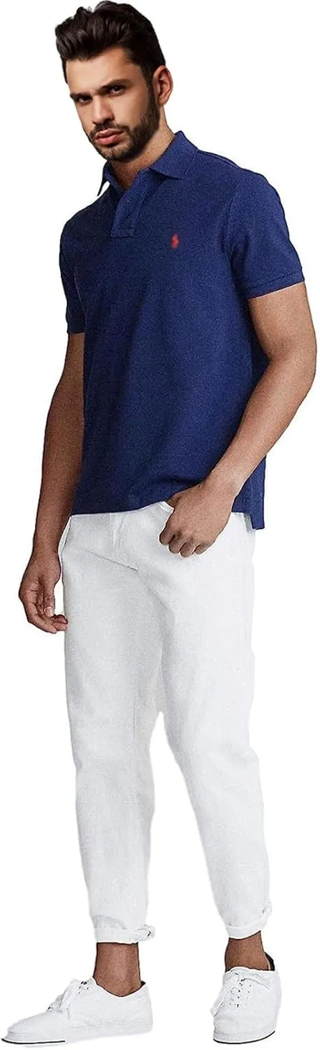 Men's Custom Classic Polo Shirt Short Sleeve for Outdoor Golf Tennis Polo 2 Buttons Tops-Proudly of U.S Polo