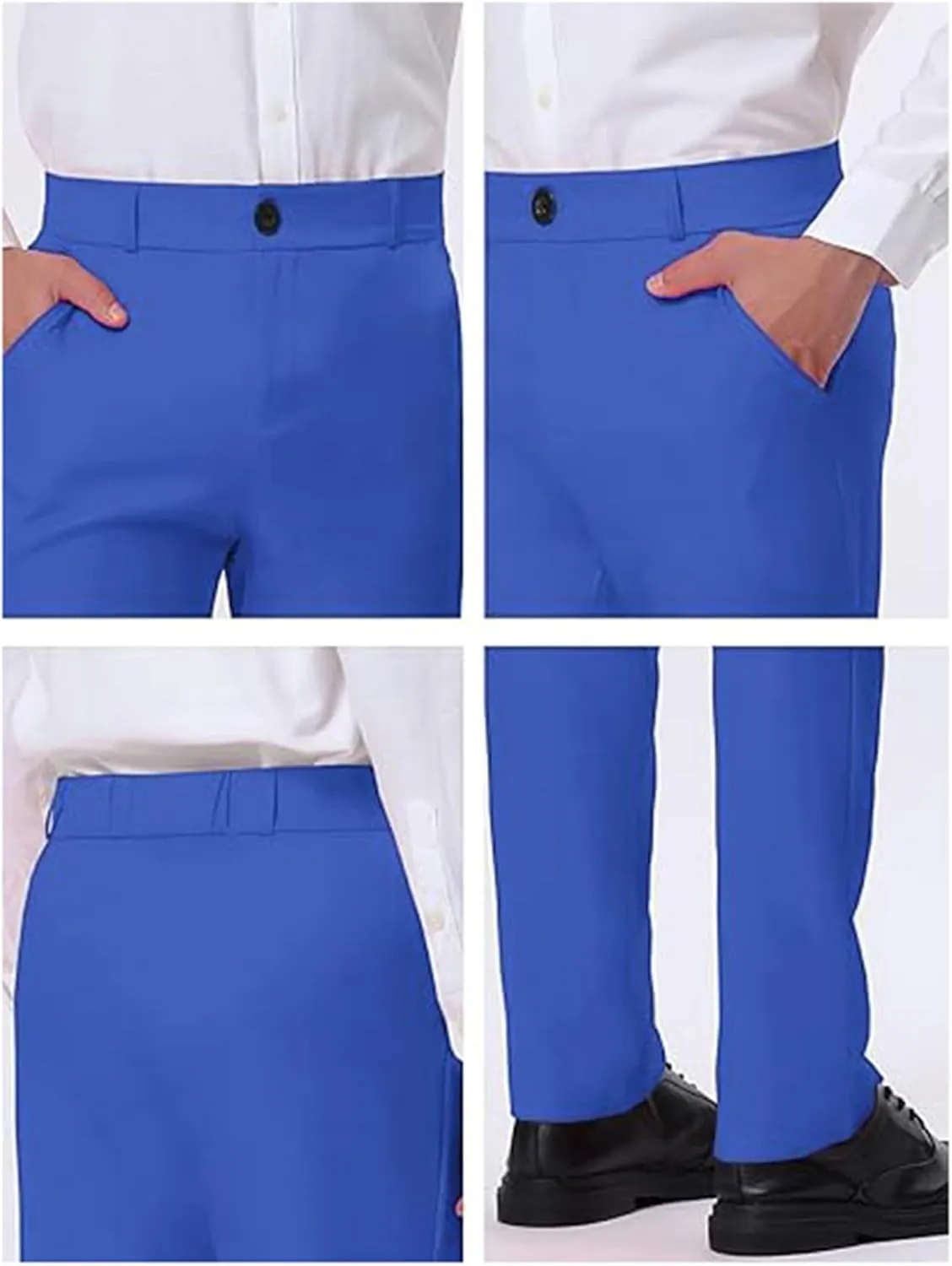 Mens Slim Fit Formal Dress Pants for Office or Events Business Casual Comfortable Tailored Look
