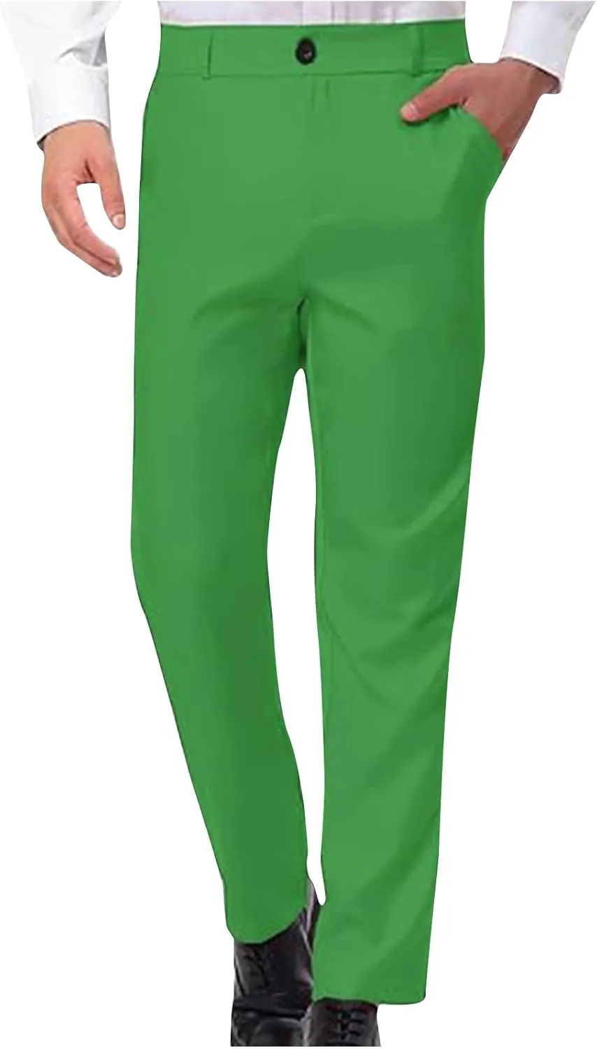 Mens Slim Fit Formal Dress Pants for Office or Events Business Casual Comfortable Tailored Look