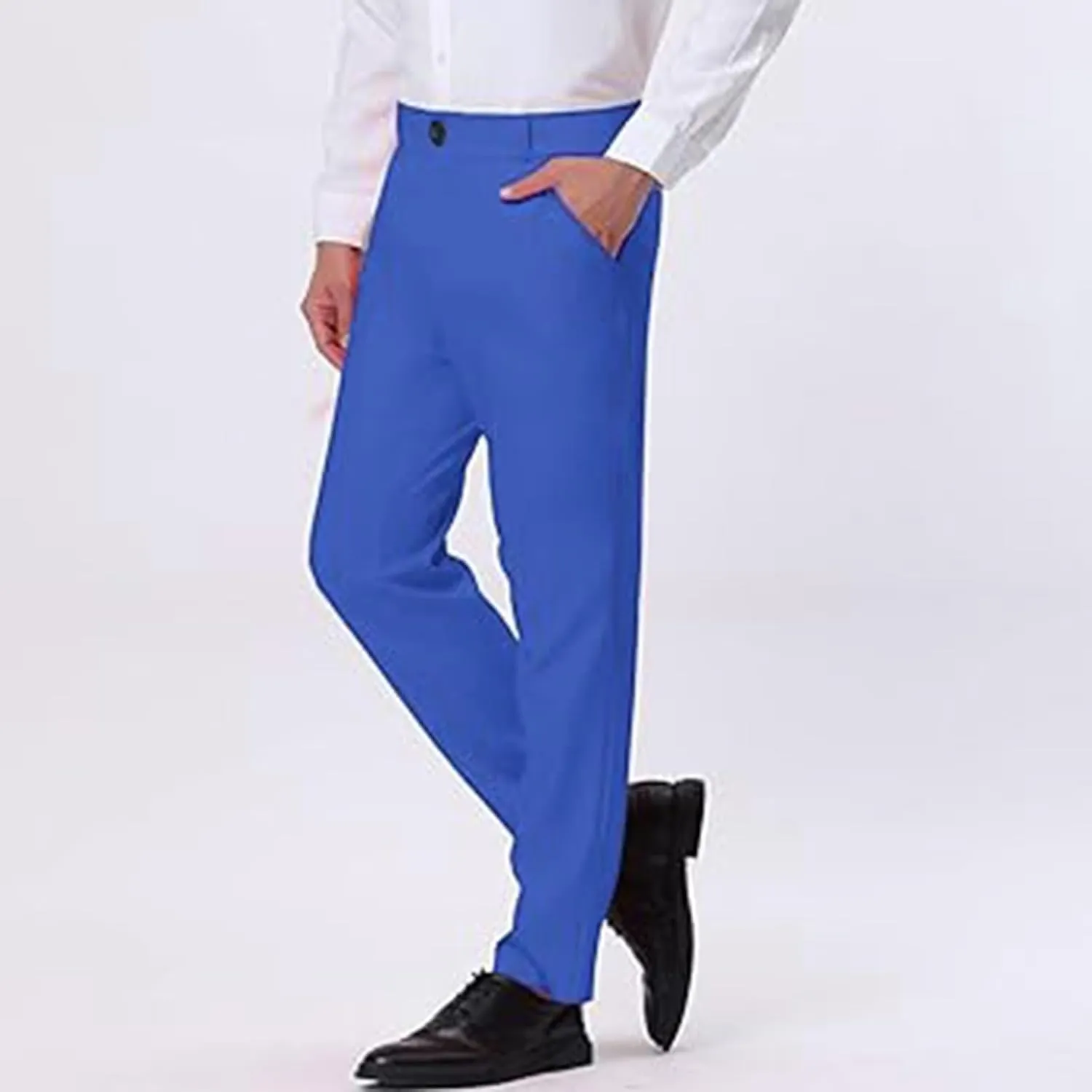 Mens Slim Fit Formal Dress Pants for Office or Events Business Casual Comfortable Tailored Look