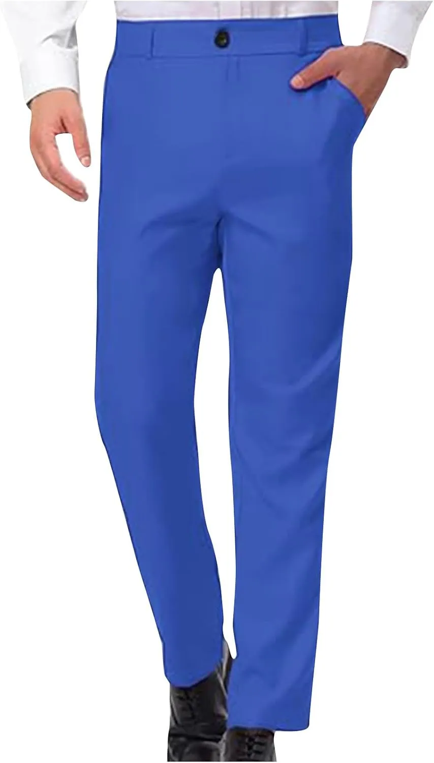 Mens Slim Fit Formal Dress Pants for Office or Events Business Casual Comfortable Tailored Look