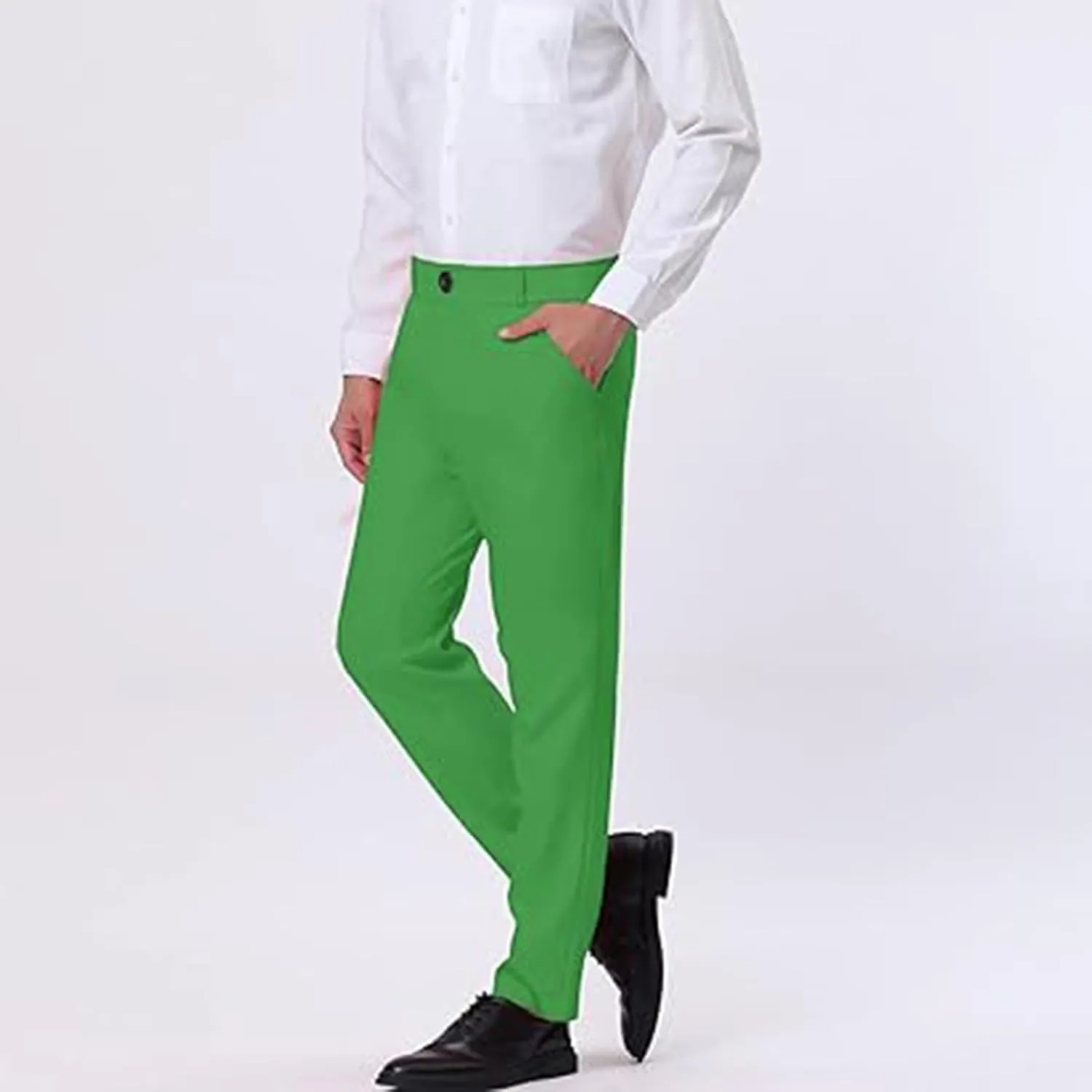 Mens Slim Fit Formal Dress Pants for Office or Events Business Casual Comfortable Tailored Look
