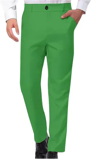 Mens Slim Fit Formal Dress Pants for Office or Events Business Casual Comfortable Tailored Look