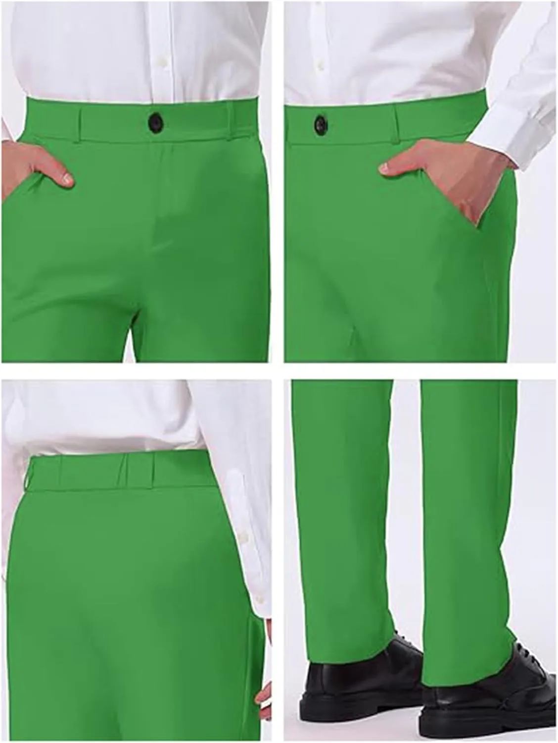 Mens Slim Fit Formal Dress Pants for Office or Events Business Casual Comfortable Tailored Look