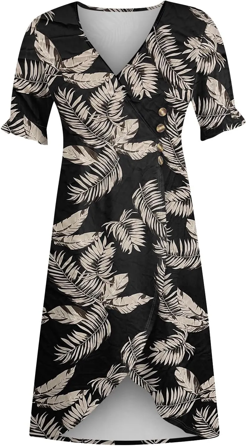 Midi Dresses for Women Dress Women Puff Sleeve Women Dresses for Special Occasions Summer Fitted