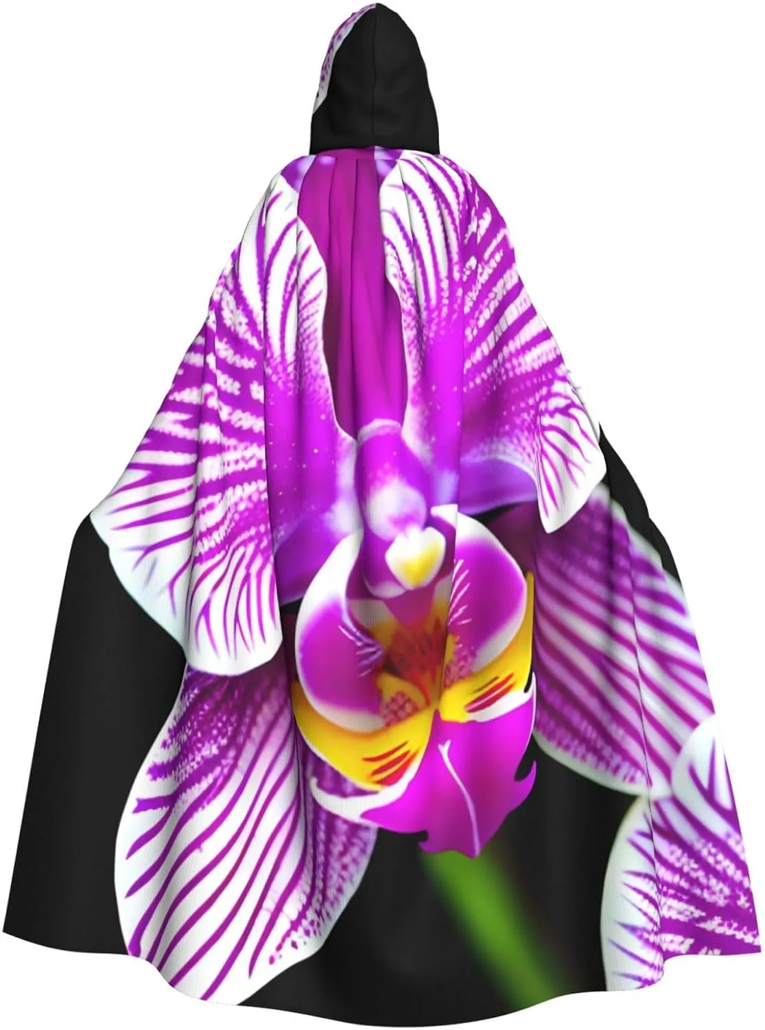 Orchid Flower Hooded Cloak Party Decoration Cape for Carnival Cosplay Costumes Masquerade and Theme Parties