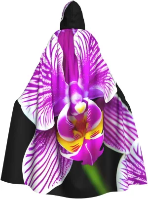 Orchid Flower Hooded Cloak Party Decoration Cape for Carnival Cosplay Costumes Masquerade and Theme Parties