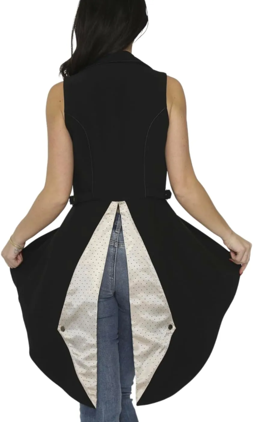 Pretty Attitude Gothic Two Tone Vest Sleeveless Tailcoat Jacket Cosplay Coat