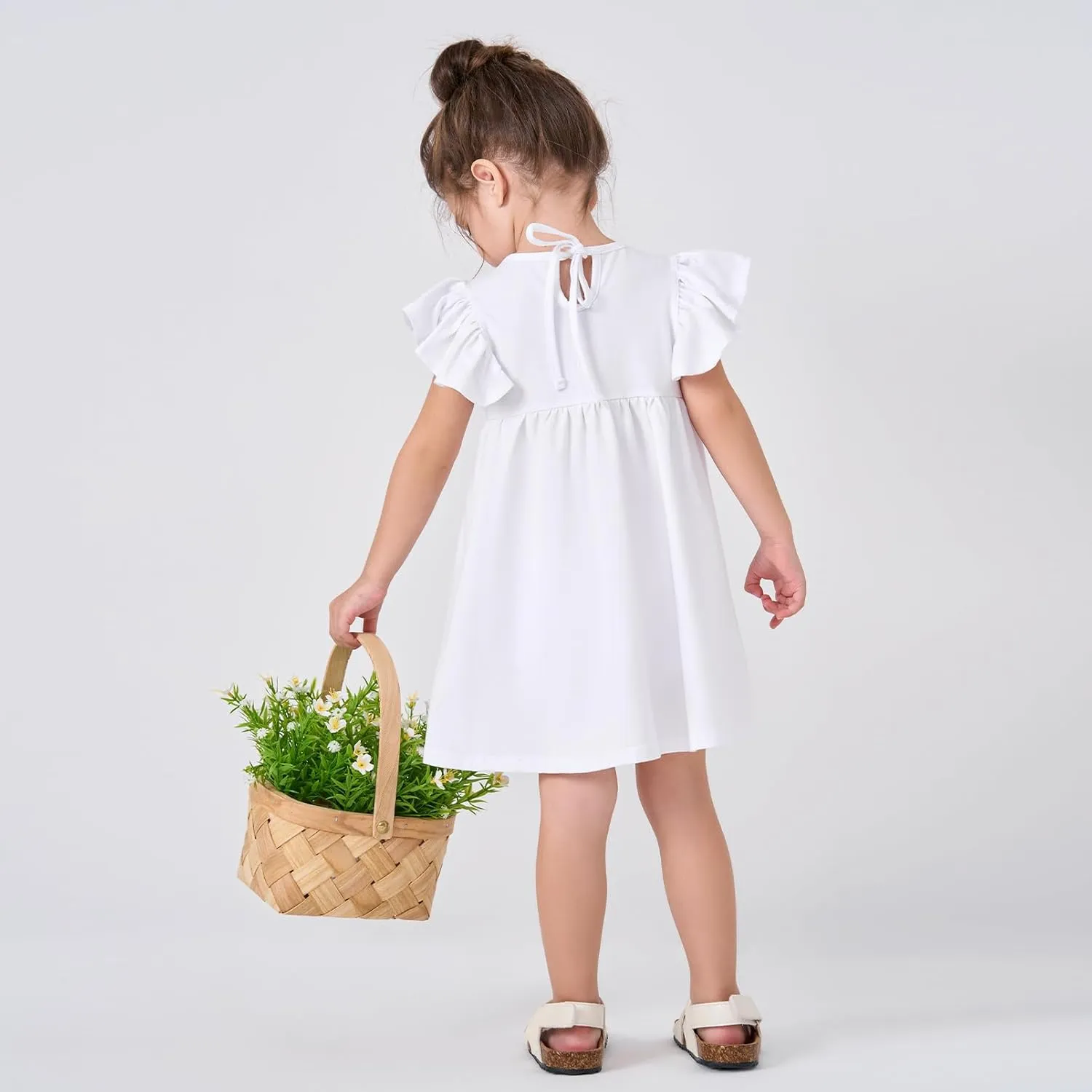 pureborn Toddler Girls Sleeveless Summer Dresses 1-8 Years