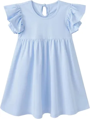pureborn Toddler Girls Sleeveless Summer Dresses 1-8 Years