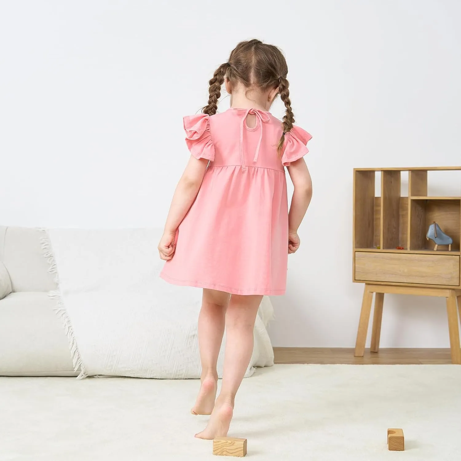 pureborn Toddler Girls Sleeveless Summer Dresses 1-8 Years