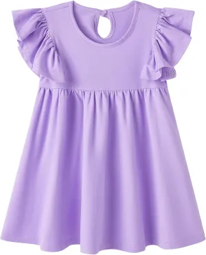 pureborn Toddler Girls Sleeveless Summer Dresses 1-8 Years